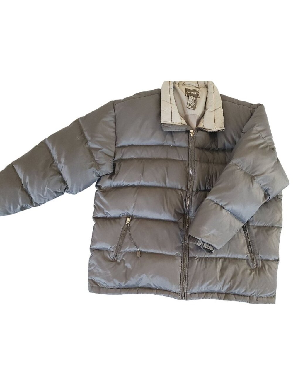 Outbrook Mens Puffer Down Jacket Coat Size XL Black Polyester Outer Shell Winter